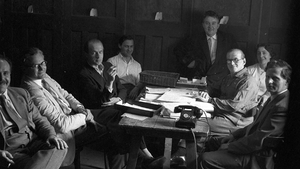 Peter Gellhorn (far right) with colleagues at Glyndebourne